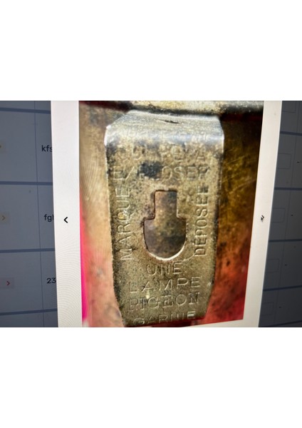 Fransız Pirinç Antika Gaz Lambası 26 cm Boyunda fırsatları