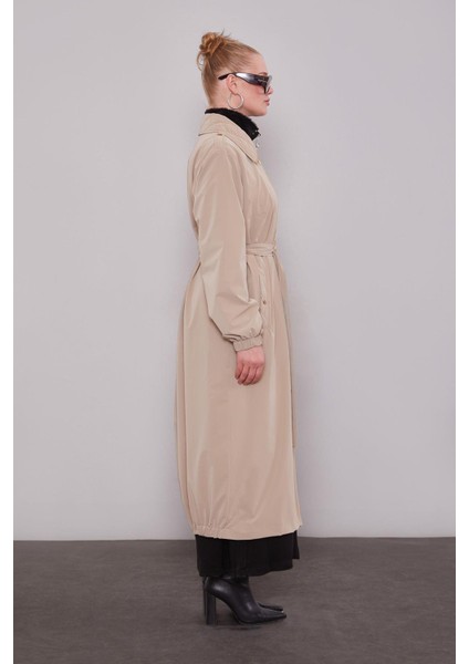 Camel Kapitone Detaylı Trençkot fiyatları