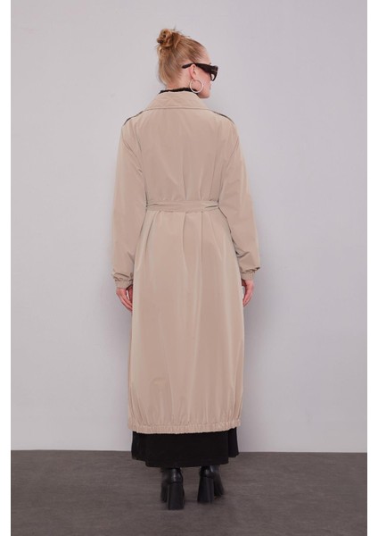 Camel Kapitone Detaylı Trençkot fırsatları