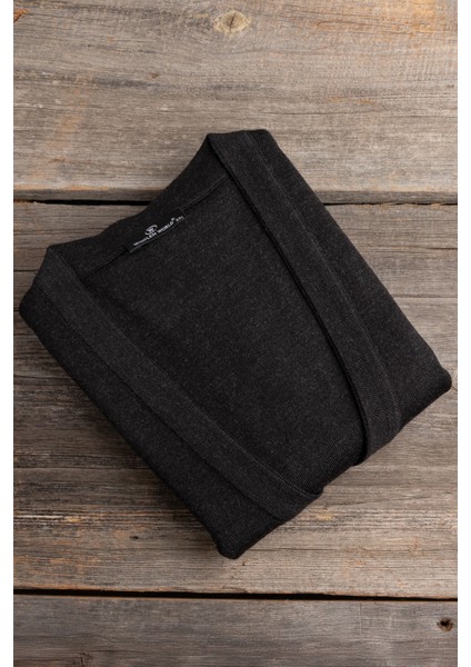 Cepli V Yaka Battal (Büyük Boy) Düğmeli Yünlü Triko Yelek