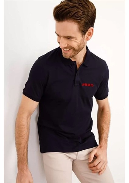 Yakası Düğmeli Yakalı Pike Baskılı T-Shirt - Beyaz fiyatları