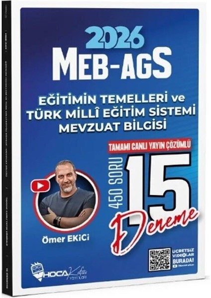 2026 Meb Ags Eğitimin Temelleri ve Türk Milli Eğitim Sistemi Mevzuat Bilgisi 15 Deneme Hoca Kafası