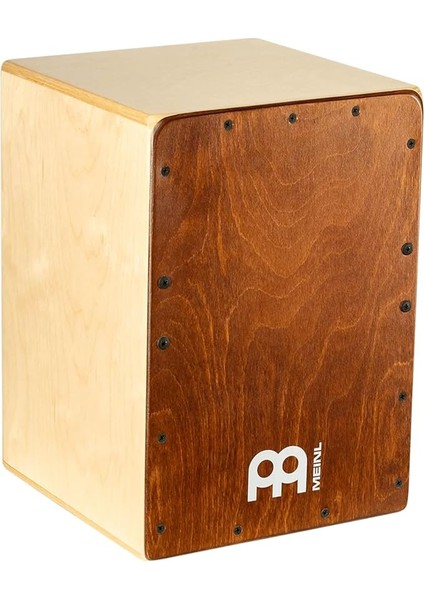 Percussion Jam Cajon Instrument/trommel Für Kinder Und Erwachsene - Trommelkiste (Drumbox) Mit Snare Teppich - Kein Cajon Bausatz - Almond Birch Frontplatte (JC50AB)