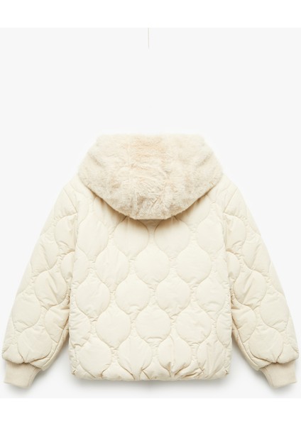 Uzun Kollu Polar Astarlı Fermuarlı Kapitone Kapşonlu Mont fiyatları