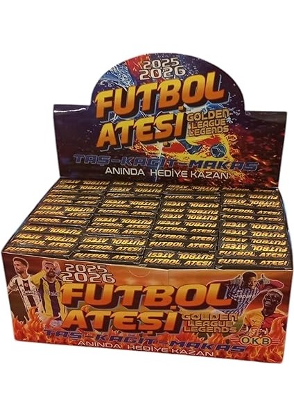 Futbol Ateşi Golden League Legends Futbol Oyun Kartları, 48 Paket, 384 Kart, 2025-2026 Sezonu fırsatları
