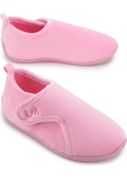 Kışlık Kız Çocuk Pvc Rahat Taban Cırt Cırtlı Ayarlanabilir Ev Okul Kreş Panduf Ayakkabı