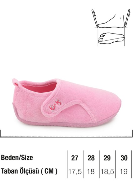 Kışlık Kız Çocuk Pvc Rahat Taban Cırt Cırtlı Ayarlanabilir Ev Okul Kreş Panduf Ayakkabı fiyatları