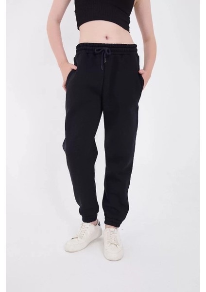 Üç Iplik Basic Lastikli Eşofman Pantolon - Lacivert indirimleri