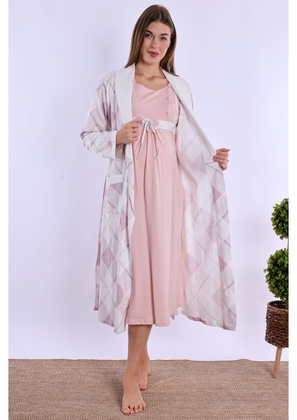 Pudra %100 Pamuk Hamile Lohusa Set