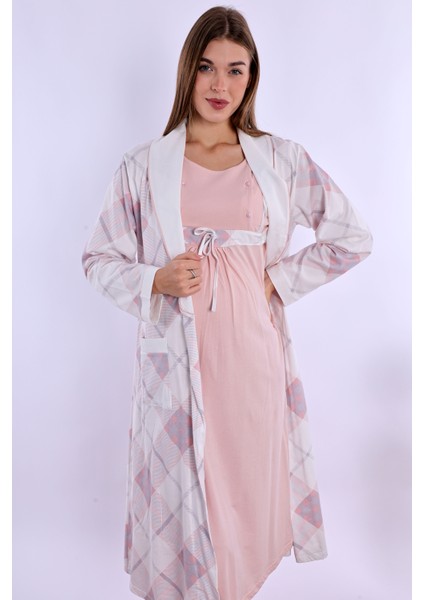 Pudra %100 Pamuk Hamile Lohusa Set