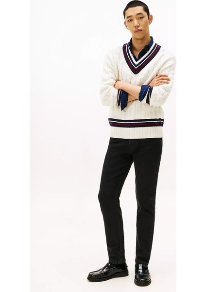 Erkek Denton Düz Kesim Jean Pantolon - Siyah fiyatları