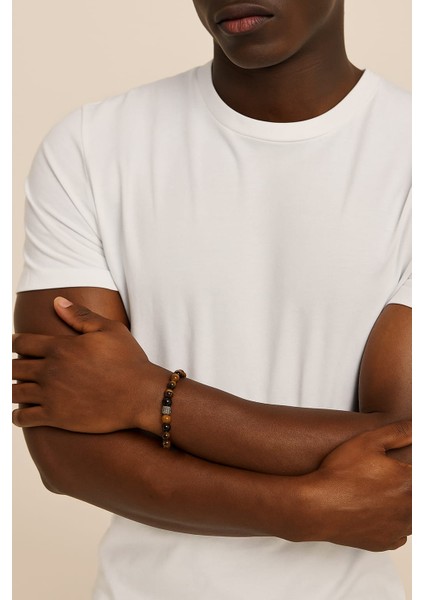 KPLN-BLK01 Kaplan Gözü Taş Bileklik fırsatları