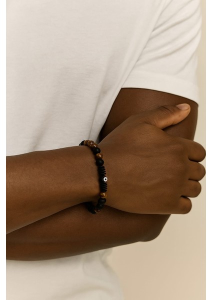 KPLN-BLK01 Kaplan Gözü Taş Bileklik indirimleri