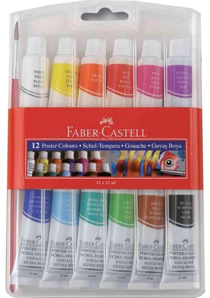 Tüp Guaj Boya, 12 Renk