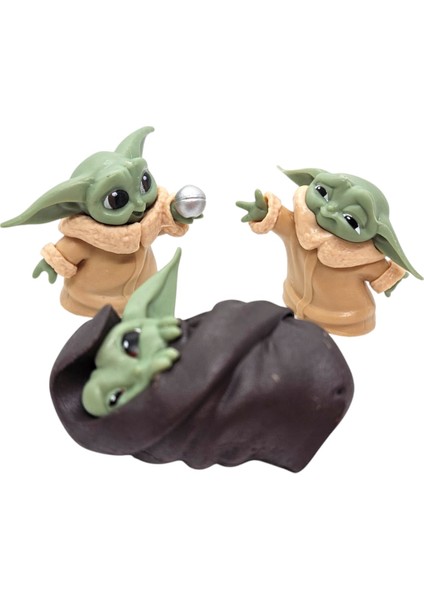 baby yoda 6’lı mini figür seti | star wars grogu koleksiyonluk oyuncak & dekoratif süs fırsatları