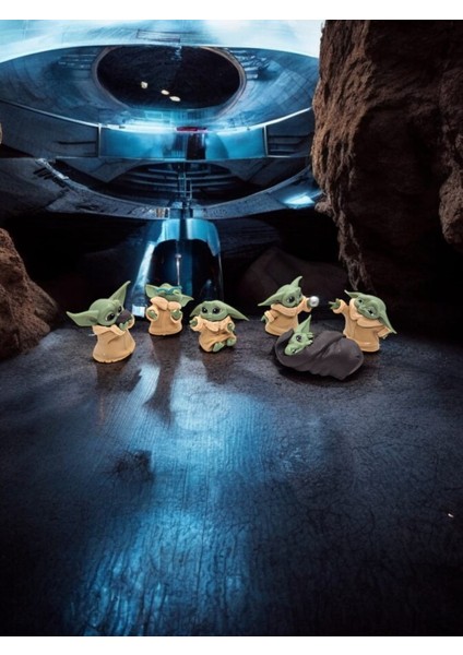 baby yoda 6’lı mini figür seti | star wars grogu koleksiyonluk oyuncak & dekoratif süs indirimleri
