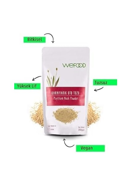 Wefood Karnıyarık Otu Tozu 200 gr fiyatları