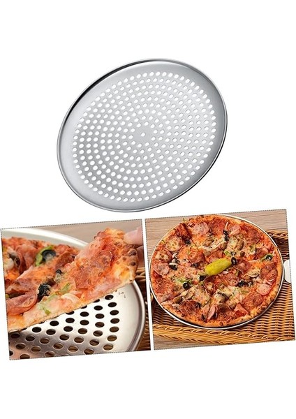 Home Paslanmaz Çelik Pizza Tepsisi,delikli Lahmacun ve Pizza Tavası,fırın Tepisisi (28 Cm) fiyatları