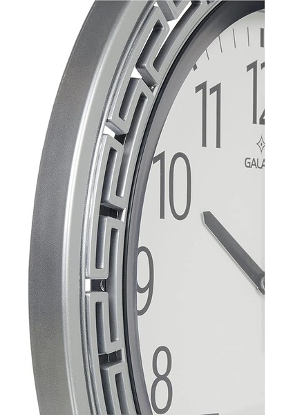 Glx-82-G Dekoratif Kasa Sessiz Akar Mineral Cam Duvar Saati, Beyaz, 35 cm fırsatları