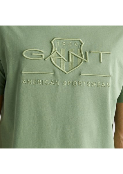 Erkek Yeşil Regular Fit Bisiklet Yaka T-Shirt indirimleri