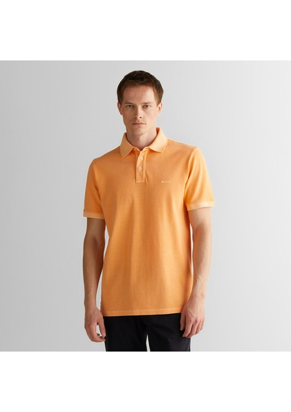 Erkek Turuncu Regular Fit Polo