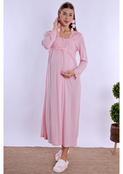 Pembe Hamile Lohusa Gecelik