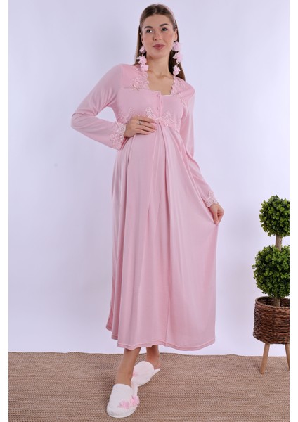 Pembe Hamile Lohusa Gecelik