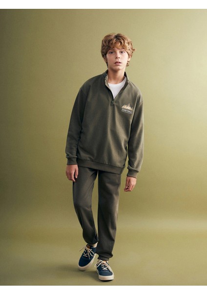 Lcw Kids Haki Dik Yaka Erkek Çocuk Sweatshirt fiyatları