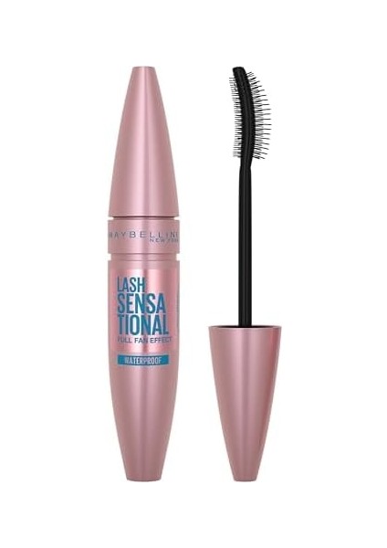 Maybelline New York Lash Sensational Yelpaze Etkili Suya Dayanıklı Siyah Maskara (1 x 9.4 Ml)