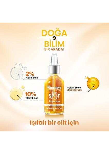 Since 1930 Dark Spot Clearing Leke Karşıtı Zerdeçal Özlü Serum 30 Ml, Niacinamide%2, Glikolik Asit 10% modelleri