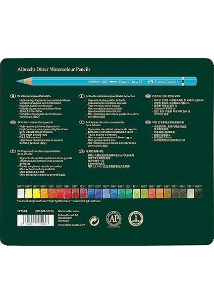 Albrecht Dürer Aquarell Sulu Boya Kalemi, 24 Renk, Suda Çözünebilir, Parlak ve Dayanıklı Pigment, Kaliteli Uç, Çift Kullanım Özelliği fırsatları