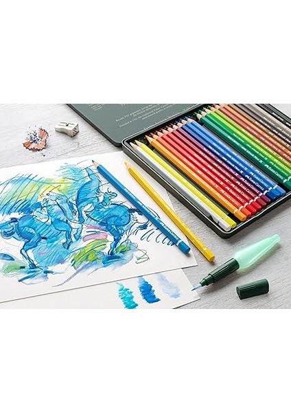 Albrecht Dürer Aquarell Sulu Boya Kalemi, 24 Renk, Suda Çözünebilir, Parlak ve Dayanıklı Pigment, Kaliteli Uç, Çift Kullanım Özelliği indirimleri