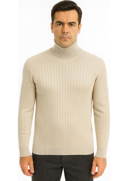 Huffa Desenli Erkek Slim Fit Boğazlı Erkek TRIKO-7431