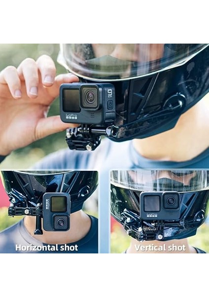 Gopro Hero Için Kask Dağı 10/9/8/7/ (2018) /6/5 Siyah, Apeman/crosstour/akaso/victure/cooau/campark/djı Osmo Eylem Kameralar indirimleri