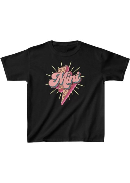 Unisex Çocuk Baskılı T-Shirt - Siyah