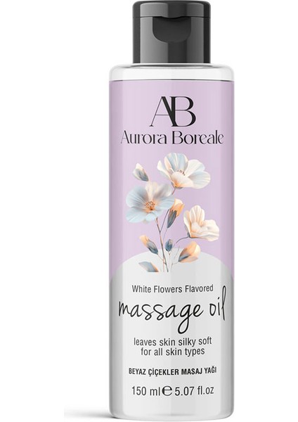Aurora Boreale Beyaz Çiçek Aromalı Masaj Yağı 150ml