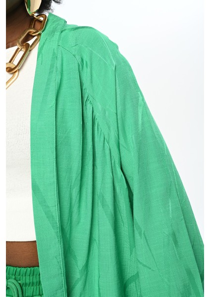 Yeşil Oversıze Kesim Rahat Kimono Ceket modelleri