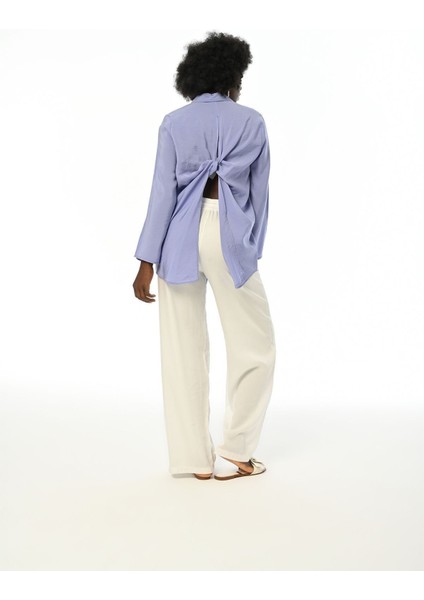 Kadın Arkası Bağlama Detaylı Düz Renk Gömlek indirimleri