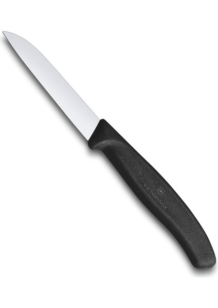 6.7403 Swissclassic 8cm Düz Soyma Bıçağı, Siyah