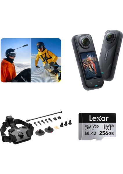 X5 Aksiyon Kamerası - Kayak Kiti 256 GB
