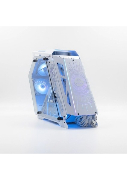 Razon 6x 120MM Argb Fanlı Robotik Beyaz Gaming Bilgisayar Kasası