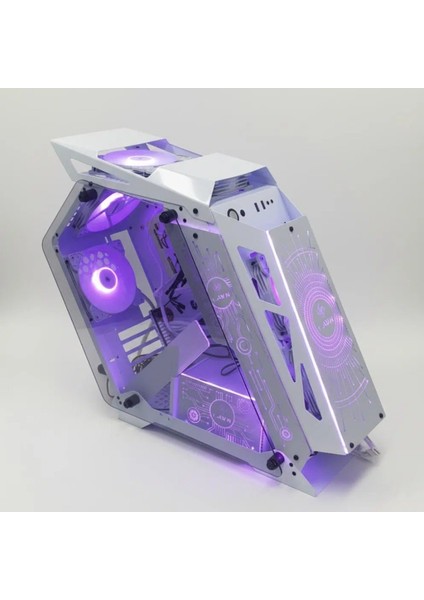 Razon 6x 120MM Argb Fanlı Robotik Beyaz Gaming Bilgisayar Kasası fiyatları