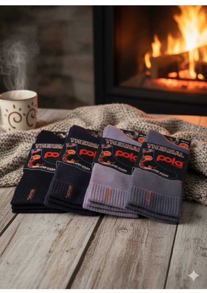 Erkek Thermal Çorap (4 Adet Farklı Renk)
