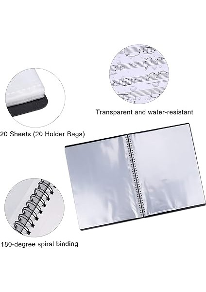 Müzik ve Müzik Notaları Için Nota Klasörü, Müzik ve Müzik Notaları Için Plastik Konser Klasörü fırsatları