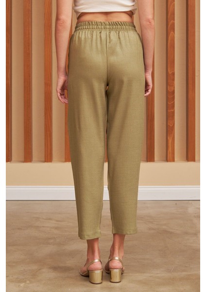 Kadın Beli Lastikli Kumaş Pantolon fırsatları