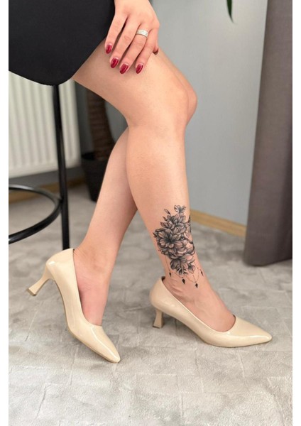 Kadın Sity Bej Rugan 6 cm Ince Topuklu Stiletto indirimleri