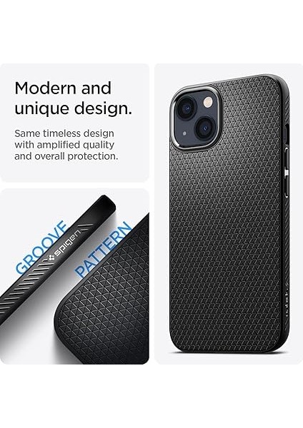 iPhone 13 ile Uyumlu Kılıf Liquid Air Matte Black - ACS03519 modelleri