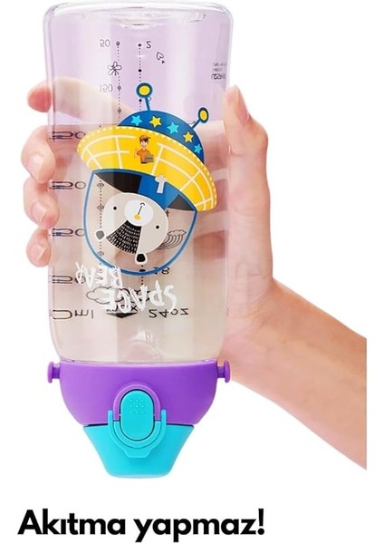 Büyük Boy 700ML Kılıflı Askılı Pipetli/pipetsiz Iki Ayrı Kapaklı Tritan Çocuk Matarası (Smart Baby (Kırmızı-Yeşil)) fiyatları