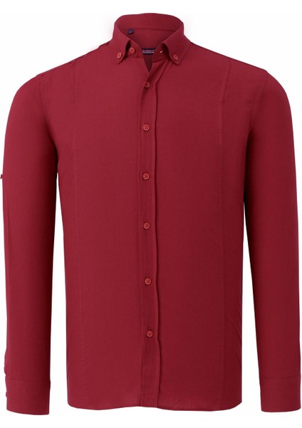 Ikili Set G721 Dewberry Erkek Gömlek-Siyah-Bordo fırsatları