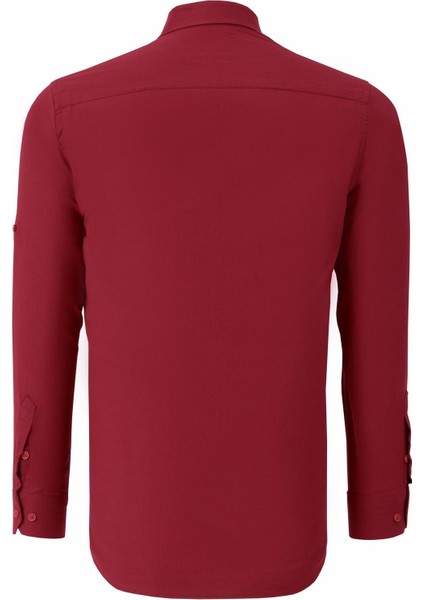 Ikili Set G721 Dewberry Erkek Gömlek-Siyah-Bordo indirimleri